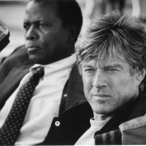 Still of Robert Redford and Sidney Poitier in Sneakers 1992