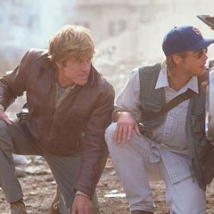 Still of Brad Pitt and Robert Redford in Spy Game 2001