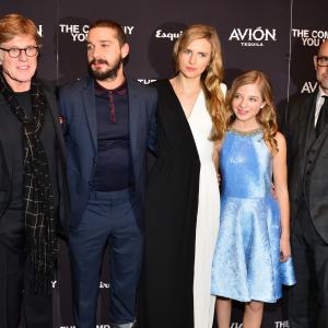 Robert Redford Stanley Tucci Shia LaBeouf Brit Marling and Jackie Evancho at event of The Company You Keep 2012