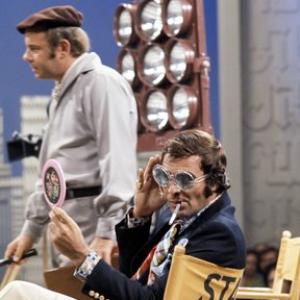 Burt Reynolds and Tim Conway on the set of 