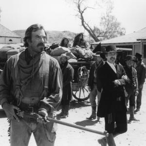 Still of Alan Rickman and Tom Selleck in Quigley Down Under 1990