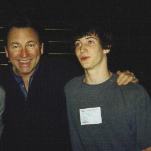 John Ritter and Trent Gill on the set of 