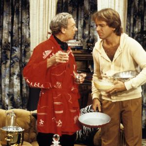 Still of John Ritter and Don Knotts in Threes Company 1977