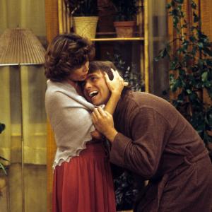 Still of John Ritter and Rebecca Clemons in Threes Company 1977
