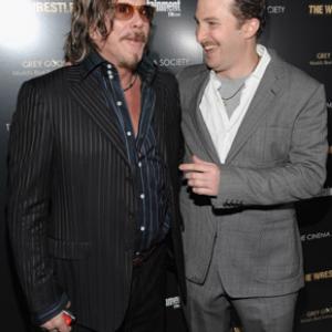 Mickey Rourke and Darren Aronofsky at event of The Wrestler 2008