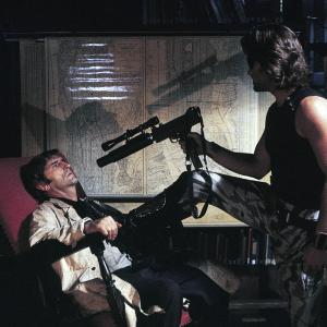 Still of John Carpenter and Kurt Russell in Escape from New York 1981