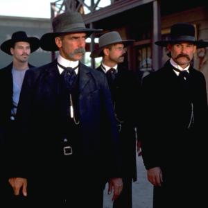 Still of Val Kilmer Bill Paxton Sam Elliott and Kurt Russell in Tombstone 1993