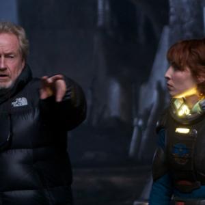 Still of Ridley Scott and Noomi Rapace in Prometejas 2012