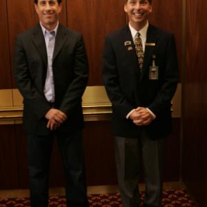 Still of Jerry Seinfeld and Jack McBrayer in 30 Rock 2006
