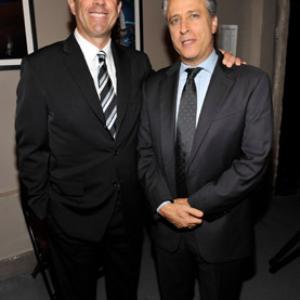 Jerry Seinfeld and Jon Stewart