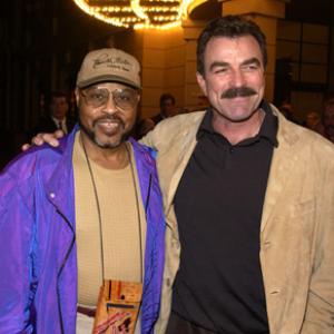 Tom Selleck and Roger E Mosley at event of Monte Walsh 2003