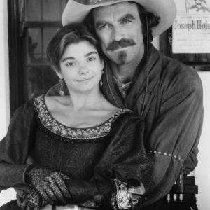 Still of Laura San Giacomo and Tom Selleck in Quigley Down Under (1990)