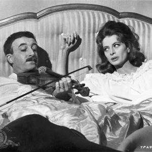 Still of Peter Sellers and Capucine in The Pink Panther 1963