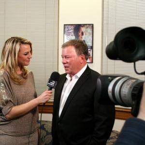 Event host William Shatner is interviewed by ASIFA's staff reporter