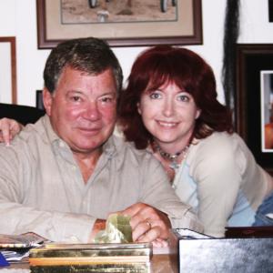 Editor Sunni K Brock and William Shatner during his interview for the Beaumont film.