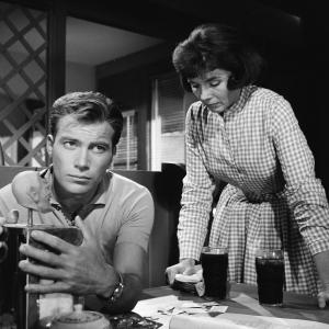 Still of William Shatner and Patricia Breslin in The Twilight Zone 1959