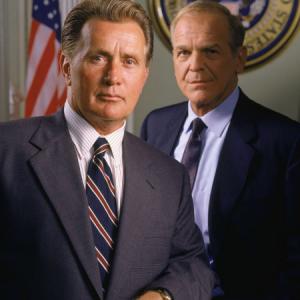 Still of Martin Sheen and John Spencer in The West Wing 1999