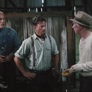 Still of John Malkovich, Gary Sinise and Ray Walston in Of Mice and Men (1992)