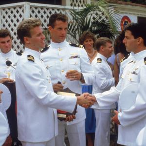 Still of Tom Cruise Val Kilmer Tom Skerritt and Rick Rossovich in Top Gun 1986