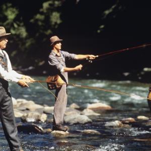 Still of Brad Pitt Tom Skerritt and Craig Sheffer in A River Runs Through It 1992