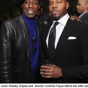 Wesley Snipes and Antoine Fuqua at event of Brooklyns Finest 2009