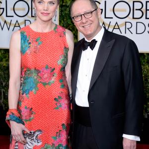 James Spader and Leslie Stefanson at event of 72nd Golden Globe Awards 2015