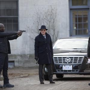 Still of Ron Perlman and James Spader in The Blacklist 2013
