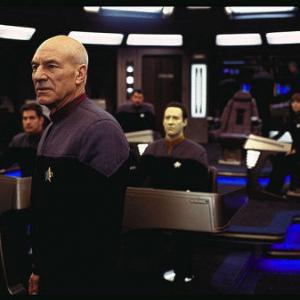 Still of Brent Spiner and Patrick Stewart in Star Trek Nemesis 2002