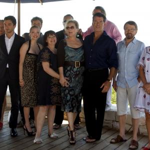 Pierce Brosnan, Meryl Streep, Catherine Johnson, Dominic Cooper and Amanda Seyfried at event of Mamma Mia! (2008)