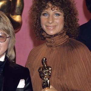 Barbra Streisand and Paul Williams at The 49th Annual Academy Awards