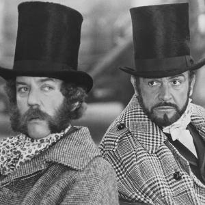 Still of Sean Connery and Donald Sutherland in The First Great Train Robbery 1978