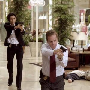 Still of Kiefer Sutherland and Eva Longoria in The Sentinel (2006)