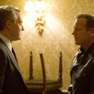 Still of Kiefer Sutherland and Tate Donovan in 24 Live Another Day 2014