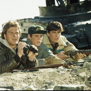Still of Charlie Sheen Patrick Swayze and C Thomas Howell in Red Dawn 1984