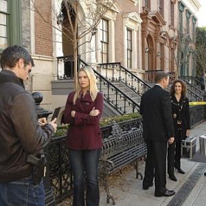 Still of Gary Sinise DB Sweeney Melina Kanakaredes Eddie Cahill and Sophie Sinise in CSI Niujorkas 2004