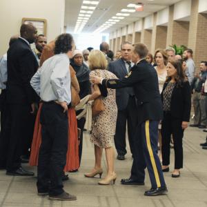 Still of Timothy Hutton Lili Taylor Felicity Huffman and David Hoflin in American Crime 2015