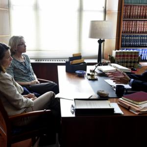 Still of Lili Taylor, Felicity Huffman and Joe Nemmers in American Crime (2015)