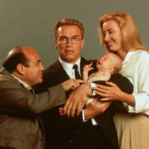 Arnold Schwarzenegger, Danny DeVito and Emma Thompson in Junior (1994)
