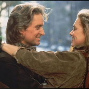 Still of Michael Douglas and Kathleen Turner in Romancing the Stone 1984