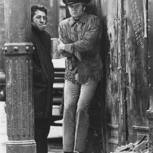 Still of Dustin Hoffman and Jon Voight in Midnight Cowboy 1969