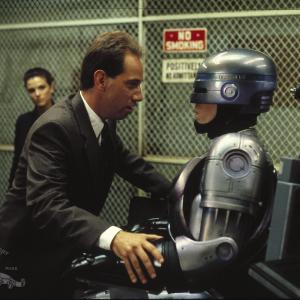 Still of Peter Weller and Miguel Ferrer in RoboCop 1987
