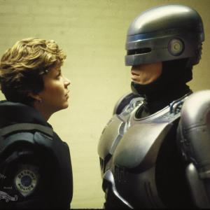 Still of Nancy Allen and Peter Weller in RoboCop 1987