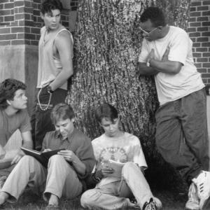 Still of Sean Astin, Wil Wheaton, Keith Coogan, George Perez and T.E. Russell in Toy Soldiers (1991)