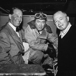 James Stewart with Maurice Chevalier and Director Billy Wilder c 1957