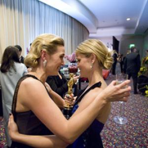 Oscar winner Kate Winslet left and Reese Witherspoon backstage during the live ABC Telecast of the 81st Annual Academy Awards from the Kodak Theatre in Hollywood CA Sunday February 22 2009