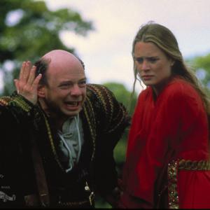 Still of Robin Wright and Wallace Shawn in The Princess Bride 1987