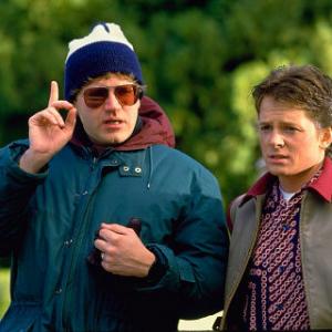 Michael J. Fox and Robert Zemeckis in Atgal i ateiti (1985)