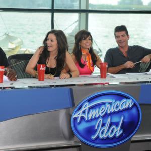 Still of Paula Abdul, Simon Cowell, Randy Jackson and Kara DioGuardi in American Idol: The Search for a Superstar (2002)