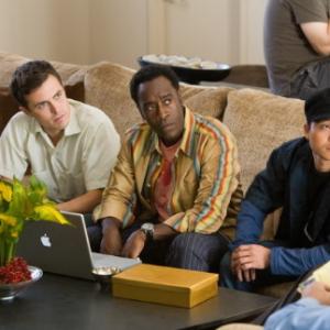 Still of Don Cheadle, Casey Affleck and Shaobo Qin in Ocean's Thirteen (2007)
