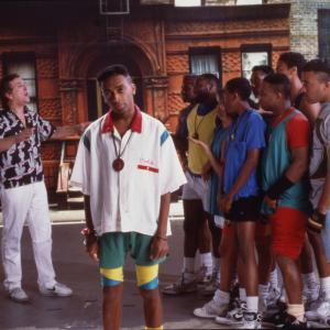 Still of Spike Lee and Danny Aiello in Do the Right Thing 1989